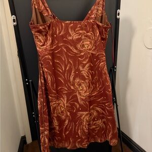 Elegant Floral Mini Dress in Red